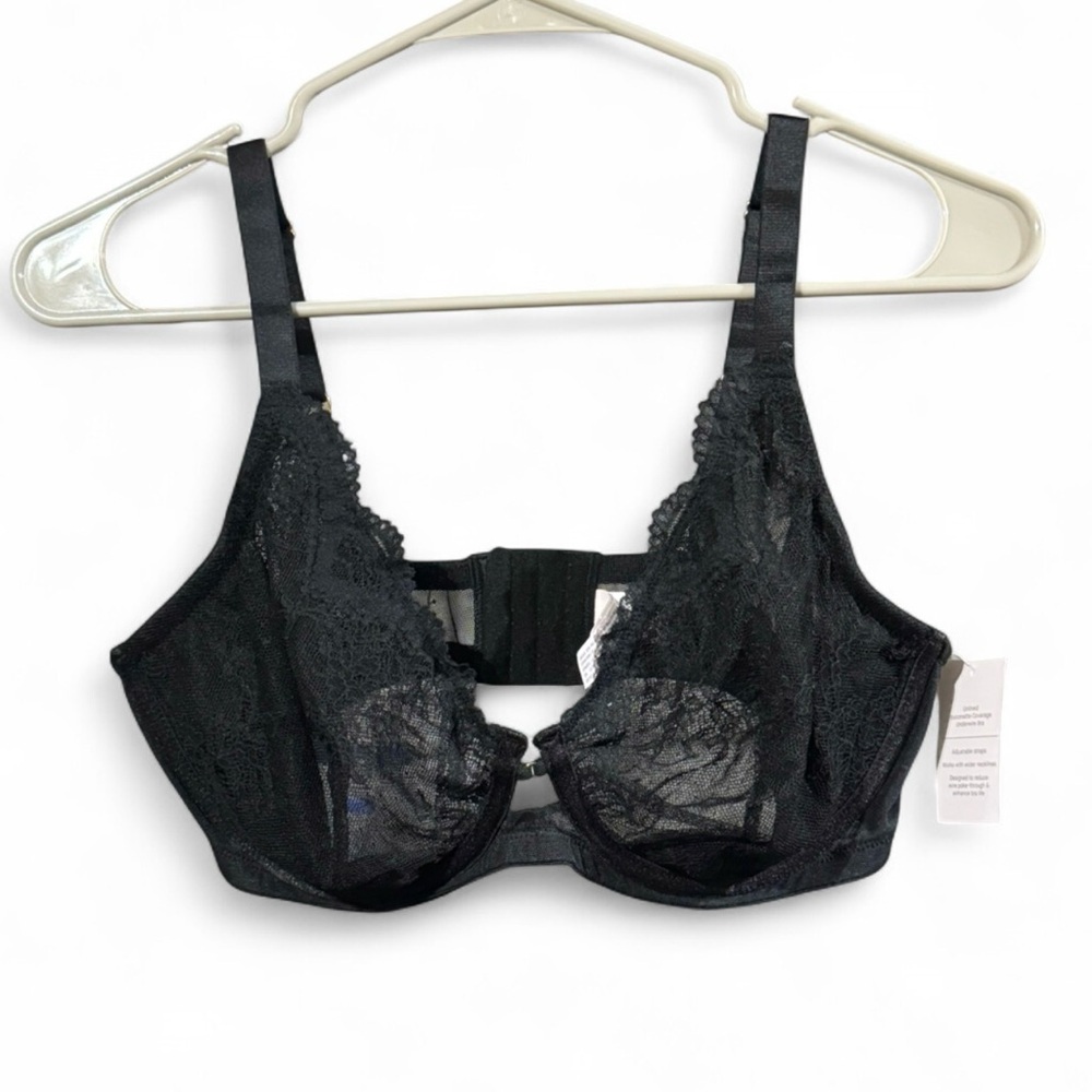 Size 38D Auden Black Underwire Bra